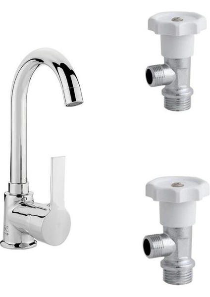 Melin Lavabo Bataryası Ara Musluk 2 Li Set