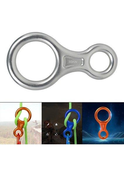 Şekil 8 Descender Rappelling Dişli Belaying Kaya Ağacı Tırmanma Yüksek Mukavemetli Gümüş (Yurt Dışından) fırsatları