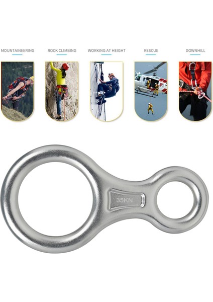 Şekil 8 Descender Rappelling Dişli Belaying Kaya Ağacı Tırmanma Yüksek Mukavemetli Gümüş (Yurt Dışından) indirimleri