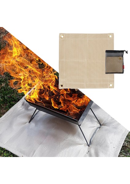 Açık Yanmaz Mat Ateş Çukur Pad Alev Çim Koruyucu Piknik Bbq 30X30 cm (Yurt Dışından)