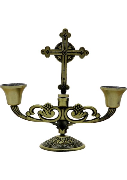 Mum Stick Tutucu Vintage Candelabra Ev Kilise Ayağı Mum Standı Dekor Bronz (Yurt Dışından)