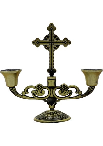 Mum Stick Tutucu Vintage Candelabra Ev Kilise Ayağı Mum Standı Dekor Bronz (Yurt Dışından)