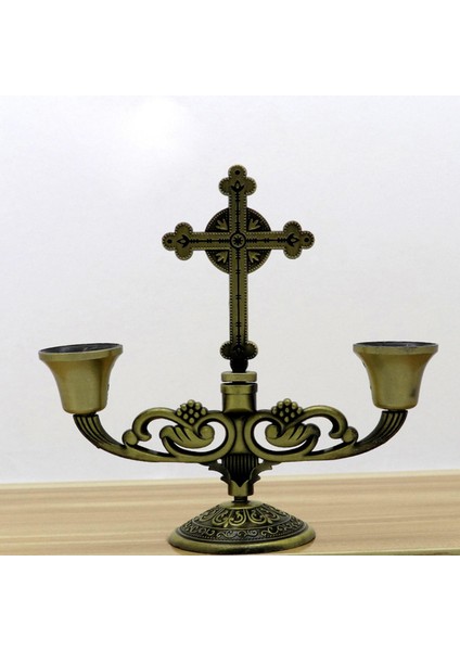 Mum Stick Tutucu Vintage Candelabra Ev Kilise Ayağı Mum Standı Dekor Bronz (Yurt Dışından)