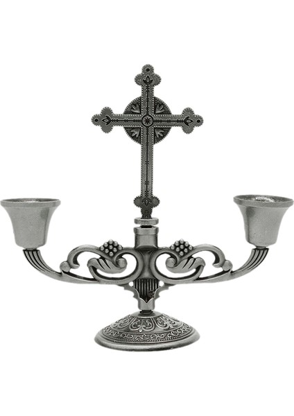 Mum Stick Tutucu Vintage Şamdan Ev Kilise Ayağı Mum Standı Dekor Gümüş (Yurt Dışından) fiyatları