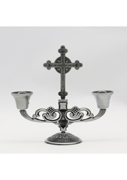 Mum Stick Tutucu Vintage Şamdan Ev Kilise Ayağı Mum Standı Dekor Gümüş (Yurt Dışından) modelleri