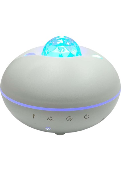 Akıllı Galaxy Projektör Gece Işığı Led Müzik Konuşmacı Lamba Ambice Kids Toys Beyaz(Yurt Dışından)