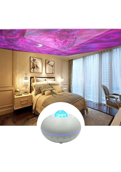 Akıllı Galaxy Projektör Gece Işığı Led Müzik Konuşmacı Lamba Ambice Kids Toys Beyaz(Yurt Dışından) indirimleri