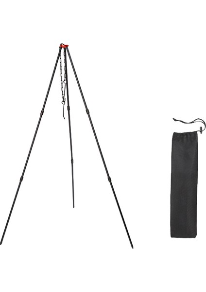 Açık Kamp Tripod Taşınabilir Pişirme Kamp Ateşi Pot Piknik Dayanıklı Siyah (Yurt Dışından) fiyatları