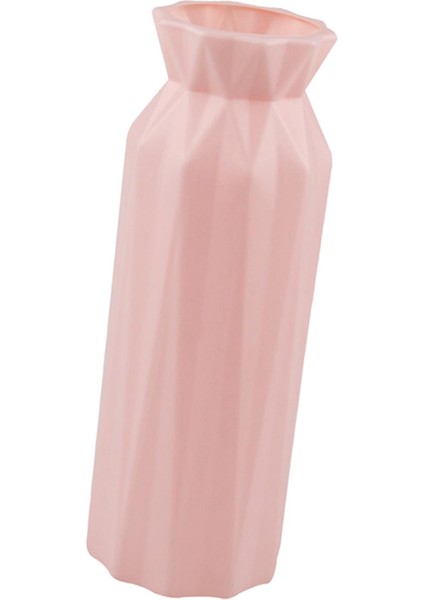 Minimalizm Plastik Çiçek Vazo Modern Sanat Zen Ofis Tomurcuk Vazolar Odası Dekor Pembe (Yurt Dışından)
