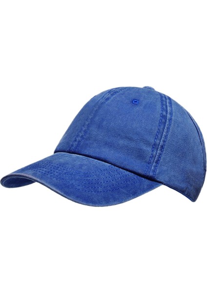 At Kuyruğu Beyzbol Şapkası Kadın Dağınık Yüksek Topuz Tenis Şapka Ayarlanabilir Snapback Kraliyet Mavi