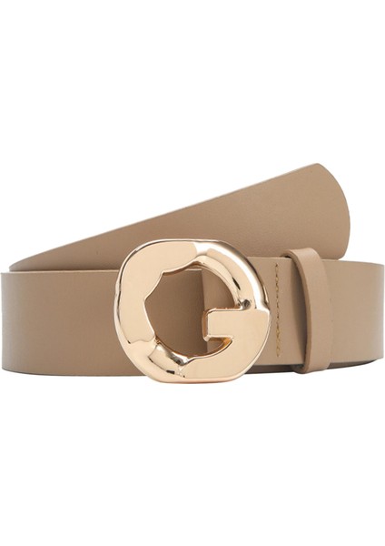 Vintage Stil Bel Kemer Kemer T Shirt Elbiseler Için Kemer Altın Alaşım Toka Khaki