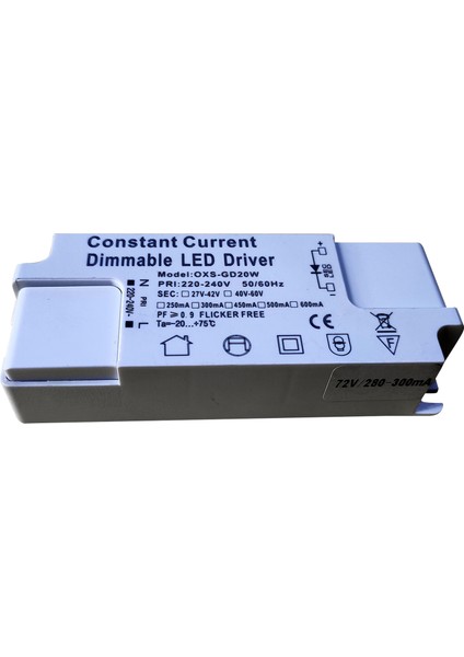 Scr Dim Sabit Akım Sürücü Güç Kaynağı Downlights DC63-84V 280MA (Yurt Dışından)