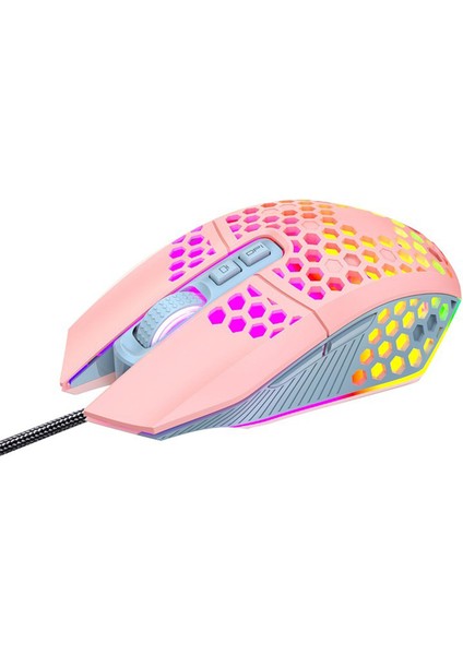 Bilgisayar Pc Dizüstü Bilgisayar Için Oyun Mouse Fareler Rahat 7 Düğmeler Pembe (Yurt Dışından)