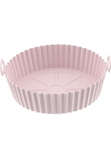 Silikon Hava Fritözleri Pot Hava Fritözleri Fırın Aksesuarları Pizza Sepeti Tepsi Pembe (Yurt Dışından)