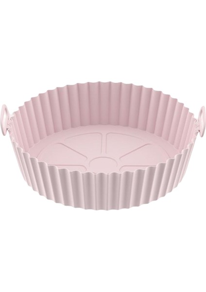 Silikon Hava Fritözleri Pot Hava Fritözleri Fırın Aksesuarları Pizza Sepeti Tepsi Pembe (Yurt Dışından)