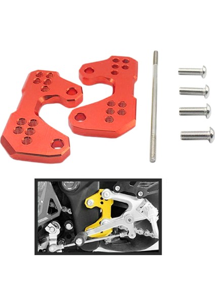 Rearsets Bankası Ayak Geri Yükseltme Braketi Kiti Yamaha R3 R25 MT03 Kırmızı İçin Uyar (Yurt Dışından)