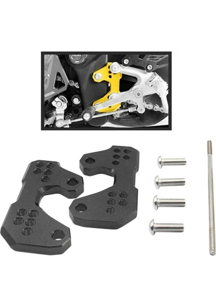 1 Pair Cnc Rearsets Bankası Ayak Geri Yükseltme Braketi Yamaha R3 R25 MT03 Siyah (Yurt Dışından) fırsatları