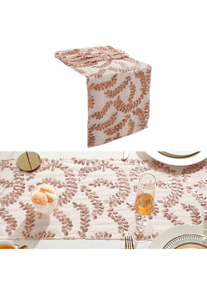Glitter Masa Koşucular Isı Yalıtım Masa Örtüsü Tatil Yemeği Ziyafet 11.81X108.27 Inç Gül Altın (Yurt Dışından) fırsatları