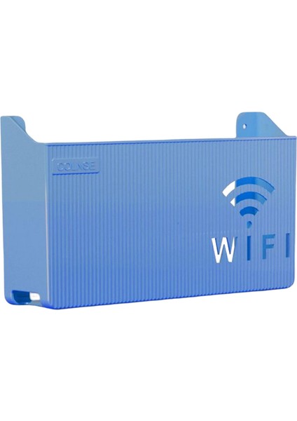 Router Raf Duvar Asılı Işlevli Kablo Braketi Organizatör Ofis Işık Mavi Için