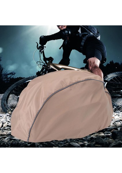 Bisiklet Kask Kapağı Yüksek Görünürlük Yansıtıcı Su Geçirmez Bisiklet Bisikleti Haki (Yurt Dışından)