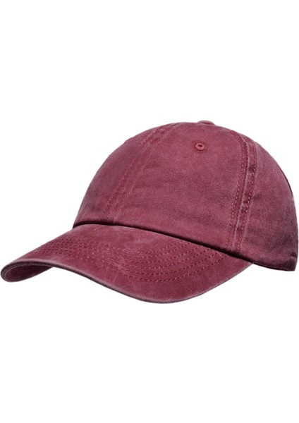 At Kuyruğu Beyzbol Şapkası Kadın Dağınık Yüksek Topuz Tenis Şapka Ayarlanabilir Snapback Bordo