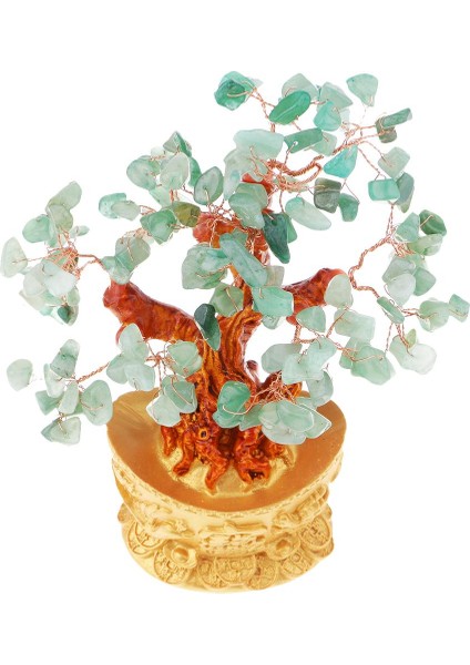 Feng Shui Servet Kristal Yuan Bao Para Ağacı Şans Ev Dekorasyonu Iş Hediye # 2 Yeşil (Yurt Dışından) fırsatları