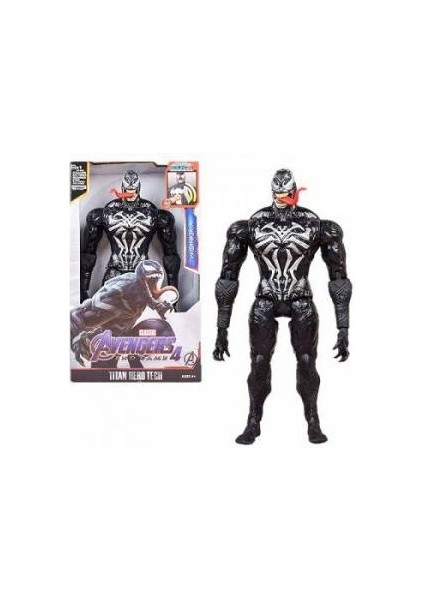 Oyuncak Venom Figür 30 cm Avengers Venom Figür Venom Işıklı ve Sesli Aksiyon Figür Oyuncak