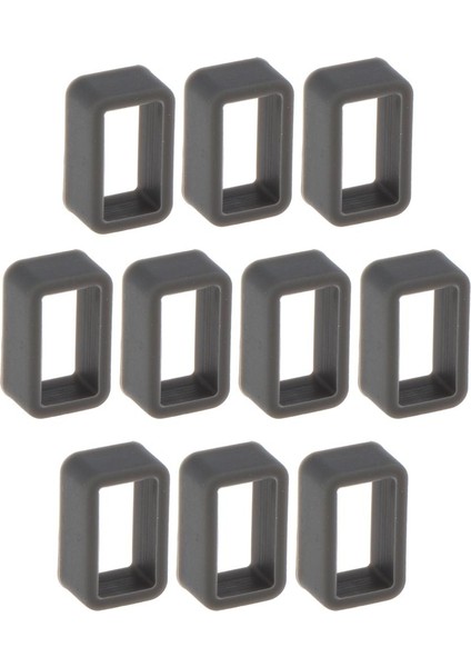 10 Parça Yumuşak Silikon Spor Kayışı Kauçuk Secure Clasps 10MM Koyu Gri (Yurt Dşından)(Yurt Dışından) fiyatları