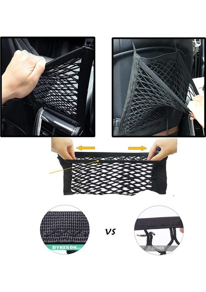 3-Katmanlı Arasındaki Araba Saklama Net Çantası Koltuklar Araba Bölücü Pet Bariyer Gerdirilebilir Elastik Örgü Çanta Organizatör Oto Aksesuarları (Yurt Dışından) fırsatları