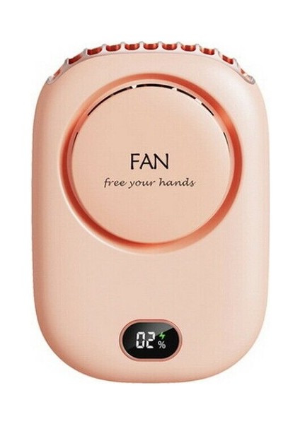 Tembel Bladeless Fan USB Büyük Rüzgar Enerjisi Ekran Asılı Boyun Küçük Fan (Yurt Dışından)
