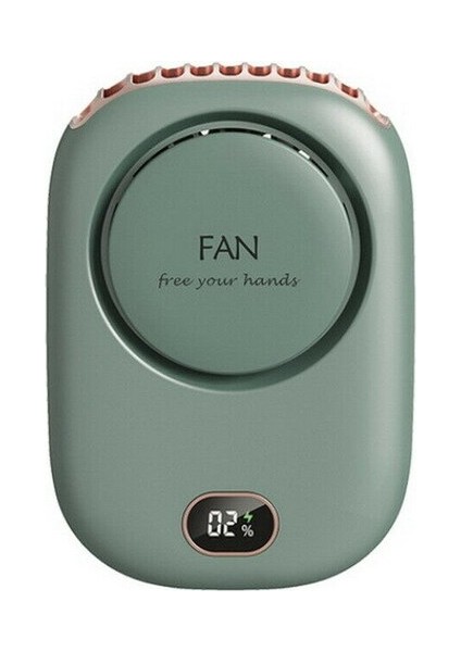 Tembel Bladeless Fan USB Büyük Rüzgar Enerjisi Ekran Asılı Boyun Küçük Fan (Yurt Dışından)