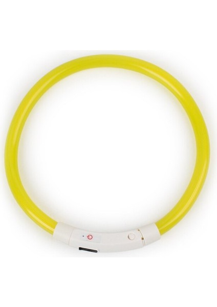 Ayarlanabilir USB Şarj Pet Köpek Tasması LED Gece Yanıp Sönen Aydınlık (Yurt Dışından)