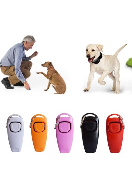 2'si 1 Arada Pet Clicker Köpek Eğitim Düdüğü Cevap Kartı Evcil Hayvan Eğitmeni Yardımcı Kılavuz (Yurt Dışından)