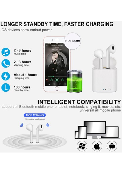 I9 Tws Bluetooth Kulaklık Spor Kulaklıklar Stereo Kulaklık Kablosuz Bluetooth Kulaklık Kulak Içi (Yurt Dışından) modelleri