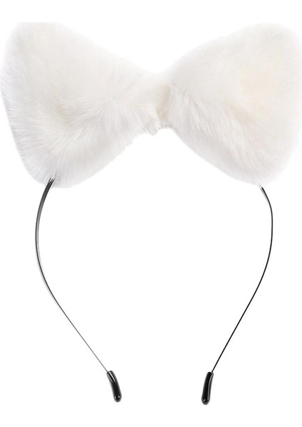 Anime Cosplay Kedi Kulak Bandı Güzel Karikatür Saç Bandı Saç Aksesuarları Beyaz