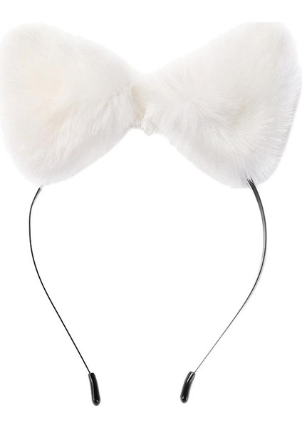 Anime Cosplay Kedi Kulak Bandı Güzel Karikatür Saç Bandı Saç Aksesuarları Beyaz fiyatları