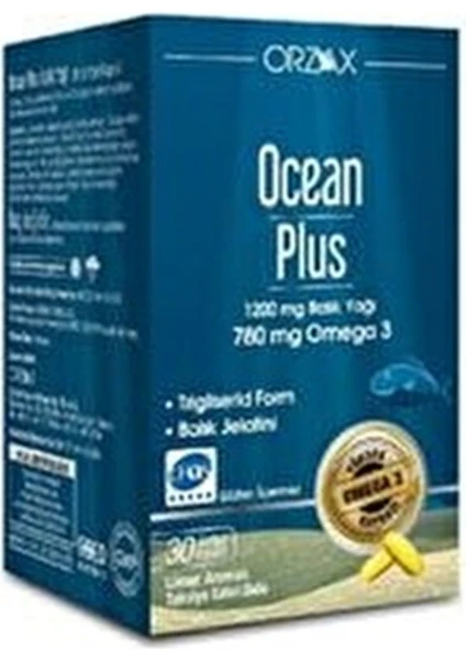 Ocean Plus 1200 Mg Saf Balık Yağı 30 Soft Jel Kapsül