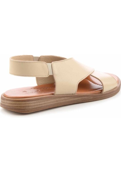 Bej Leather Kadın Sandalet K059061314 fırsatları