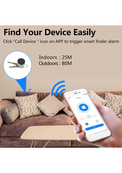 Bluetooth Tracker Anti-Kayıp Alarm Anahtarlar Için Yüksek Performans Cüzdan Çocuk Siyah (Yurt Dışından)