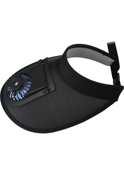Güneş Fan Visor Şapkası - Siyah (Yurt Dışından)