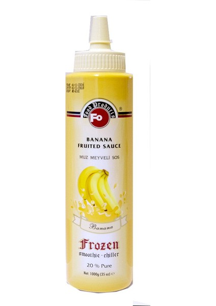 Frozen Muz Meyveli Sos %60 Gerçek Meyve Püresi 1000 gr