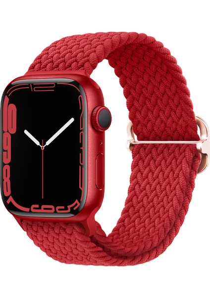 Apple Watch Uyumlu 3 4 5 6 7 45MM 44MM 42MM Braided Loop Örgü Kordon