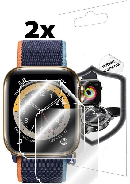 ECR MOBILE Apple Watch Seri 7/8/9 41MM ile Uyumlu Ekran Koruyucu 2 Adet