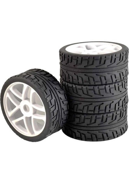 Rc Araba Kauçuk Lastik, 4 Adet 1/8 Rc Lastik Hsp Hobao Traktör Kamyon İçin 1/8 Rc Araba Siyah (Yurt Dışından)