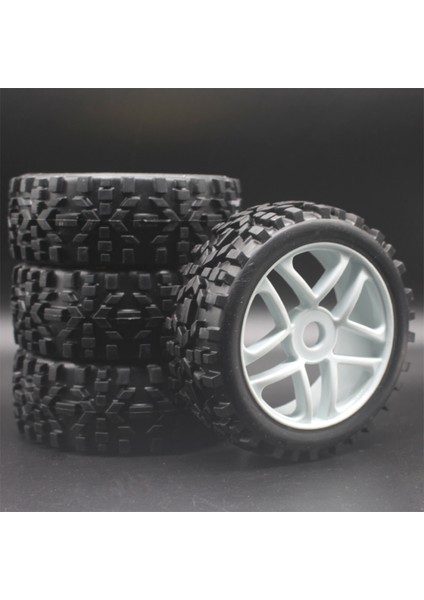 Rc Araba Kauçuk Lastik, 4 Adet 1/8 Rc Lastik Hsp Hobao Traktör Kamyon İçin 1/8 Rc Araba Siyah (Yurt Dışından)
