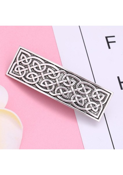 El Yapımı Kadın Saç Klip Firkete Retro Tarzı Metal Fransız Barrette Takı Gümüş modelleri