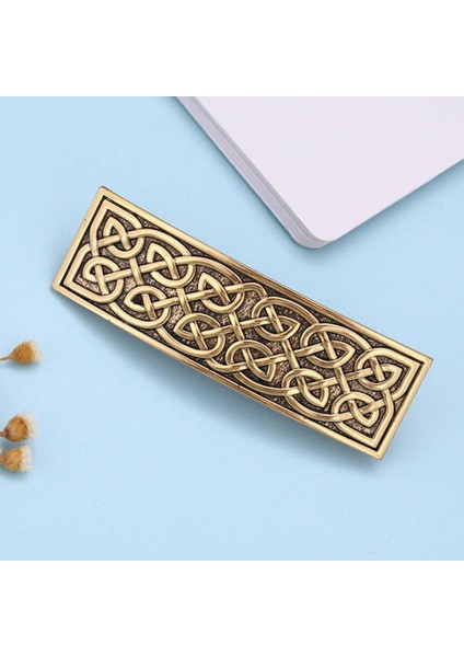 Kadın Moda Metal Saç Klip Barrette Saç Pin Celtic Düğüm Desen Tasarım Altın fırsatları