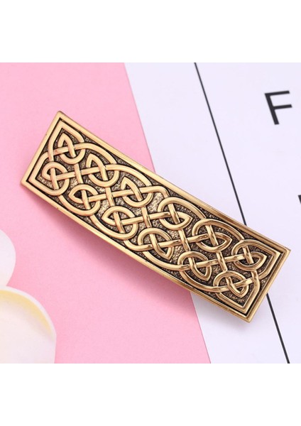 Kadın Moda Metal Saç Klip Barrette Saç Pin Celtic Düğüm Desen Tasarım Altın indirimleri