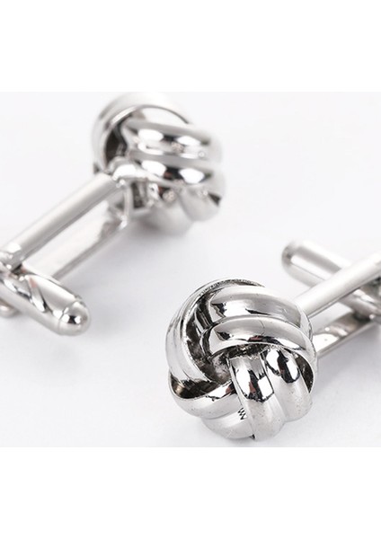 2 Parça Düğüm Kol Düğmeleri ve Studs Metal Smokin Partisi Takım Elbise Için