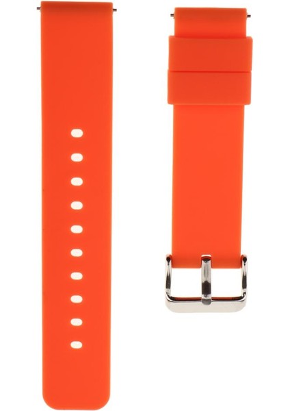 Hızlı Yayın Silikon İzle Bandı Paslanmaz Çelik Toka ile 18 mm. Turuncu (Yurt Dışından) fiyatları